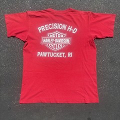 Vtg 90s Harley Davidson American Pride Size L Single Stitch Tee Rhode Island
