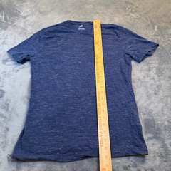 H&M Slim Fit T Shirt Mens Medium Blue Heathered Stretch Short Sleeve