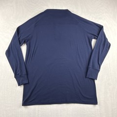 Venado Shirts Men XL Henley Long Sleeve Blue 3 Button Collar Poly Rayon Blend