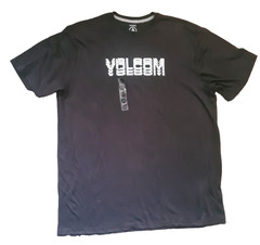 VOLCOM T-SHIRT CEMENT DARK GREY BLACK SIZE XXL LONG LENGTH