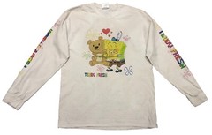 Teddy Fresh Spongebob L Cream Long Sleeve Double Sided *spots