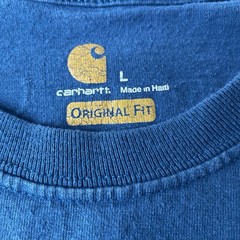 Carhartt K195 Men’s Blue Logo Graphic Print Crew Neck Tee Original Fit L