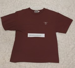BAPE One Point Mini Ape Head Pocket Tee Burgundy Size XXL