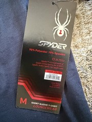 SPYDER MEN’S ASL426NV NAVY FITTED LOUNGE WEAR T-SHIRT, SIZE MEDIUM NWT