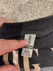 Various Black T-shirt with printing size L in one set