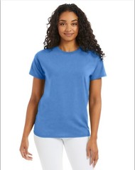 Hanes 5170 5XL EcoSmart Crewneck Short Sleeve Tee Pit to Pit 31″ Carolina Blue