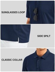Men’s Casual Polo Shirts Buttons Short Sleeve Outdoor Sport Golf Tops Quick Dry