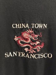 China Town SF BLACK Shirt M/L Vtg Single Stitch Dragon 80’s Embroidered RARE!