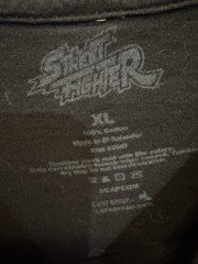 Street Fighter Cast Action Shots Men’s Graphic Black T-Shirt Tee Size XL Capcom