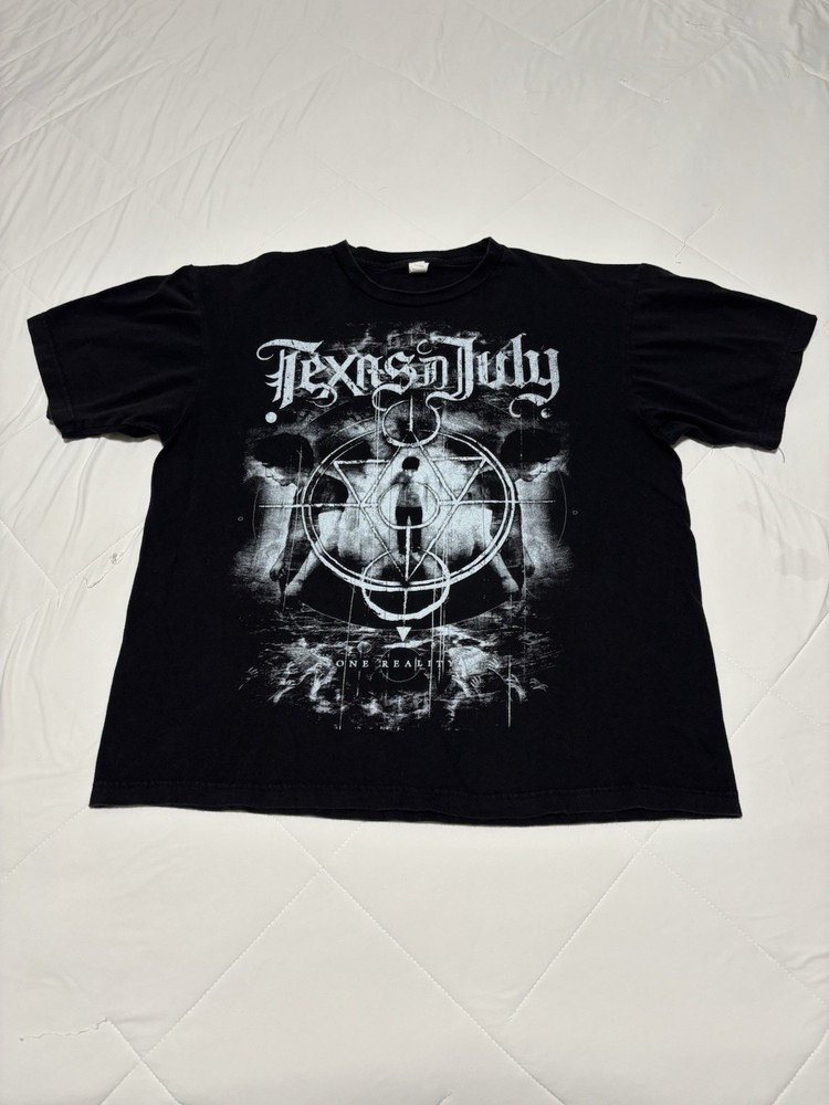 2011 Texas In July Band T-Shirt Size L One Reality Album Promo Metalcore TIJ
