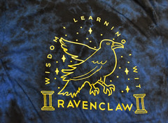 Harry Potter Mens Ravenclaw Wisdom Learning Wit Tie Dye Blue Shirt New S-2XL