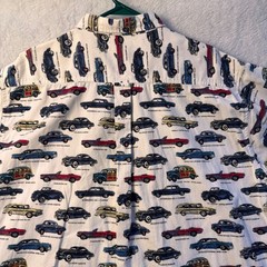 Knights of Round Table mens XL white shirt vintage classic car graphic cotton