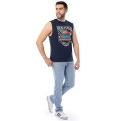 Way to Celebrate 4th of July American Pickup Graphic Muscle Tank (Medium)