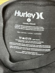 Camiseta Para Hombre Hurley De Manga Corta 100% Algodón Con Logo Estampado