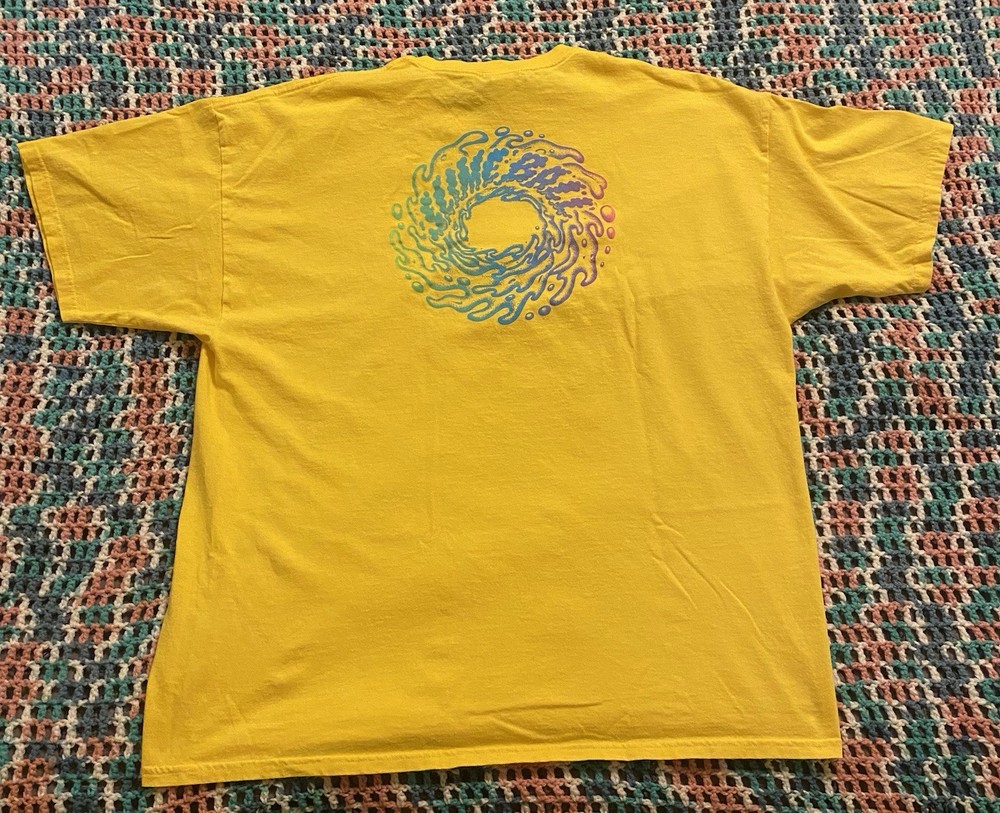 Vintage NHS Slime Ball Skateboards Yellow T Shirt Sz 2XL (25.5in W X 30in L) Y2K