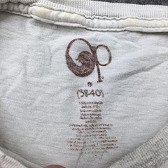 OP Shirt Mens Medium White Nautical Tattoo Graphic Grunge Eagle Rose Anchor Art