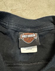 Harley Davidson 100% Cotton (Boston, MA) Black T-Shirt L
