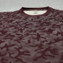 Reel Legends Shirt Mens Medium Red Camo Freeline Performance Fishing Long Sleeve