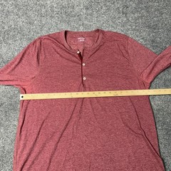 UNTUCKit Henley Shirt Mens 2XL Red Long Sleeve Tagless Cotton Blend Soft Knit