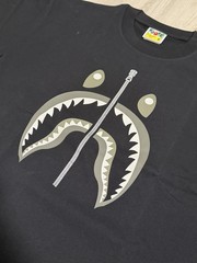 Bape Shark Head Graphic Tee Black Size M True to Size