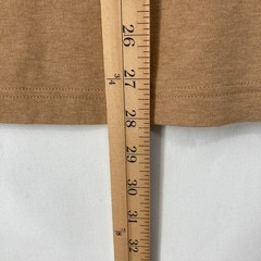 Lands’ End Mens M 38-40 Mock Neck Shirt Brown Cotton Long Sleeve Casual