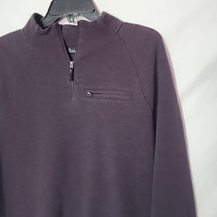Marc Anthony 1/4 Zip Pullover Purple Black Slim Fit Men’s Medium