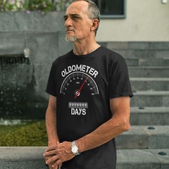 Oldometer 70th Birthday Mens T Shirt shirt Funny Him seventy seventieth miles…