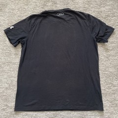 Under Armour Project Rock Mens Large HeatGear T Shirt Gym Training Black White