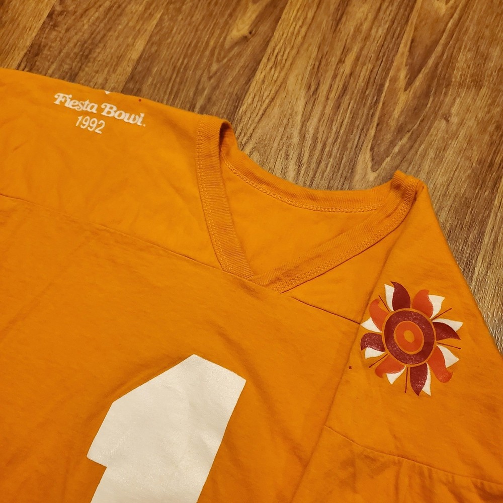Vtg 90s Tennessee Vols Jersey Adult XL Orange 1992 Fiesta Bowl Russell Athletic