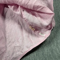 Ralph Lauren Shirt Mens XL Pink Ocean Wash Linen Short Sleeve Button Down Casual