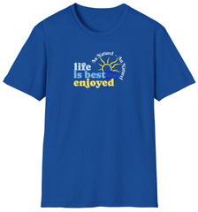 Naturist Clothing-Optional Adult T-Shirt: Life is Best Enjoyed Au Naturel Tee