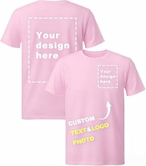 Custom T-Shirts: Print Your Photo/Logo Front & Back, Unisex Personalized Tee