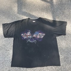 Vintage Bad Co Ted Nugent Band Tour T-Shirt Size L Distressed Faded Grunge