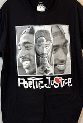 Poetic Justice 2pac Tupac Shakur T-Shirt Men Medium Black Short Sleeve Tee New