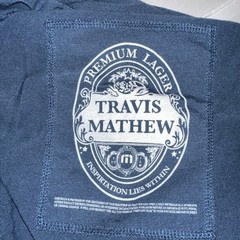 Travis Mathew Missed the Cut Men’s Medium Navy Blue Red 50/50 Blend S/S T-shirt