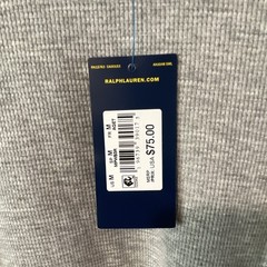 Polo Ralph Lauren Polo Bear Gray Waffle-Knit Crewneck Pullover Thermal Shirt M
