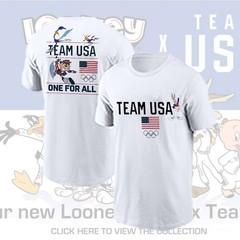 HOT! Team USA x Looney Tunes Outerstuff Chased Two Sided Shirt For Fans