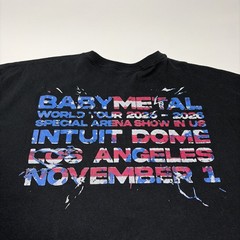 Babymetal 2025 Tour Los Angeles Double Sided size 2XL T Shirt Rare Band Merch