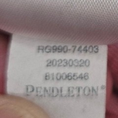 Pendleton T Shirt XXL Mens Pink Cowhide Leather Trim Pocket Short Sleeve Cotton