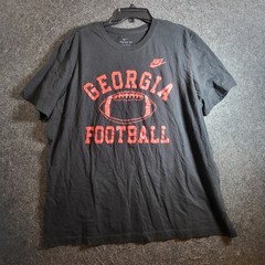 Nike Georgia Bulldogs Football T-Shirt Mens XL Black Red Graphic Tee UGA NCAA