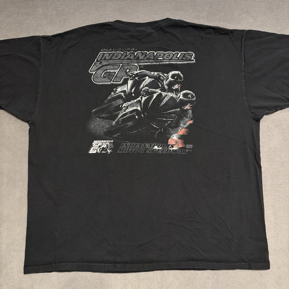 Indianapolis Motor Speedway Inaugural Motorcycle GP 2008 Tee Mens 3XL Black Y2K