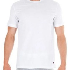 3 TOMMY HILFIGER M L XL BLACK WHITE GRAY COTTON CREW NECK T-SHIRT UNDERSHIRT