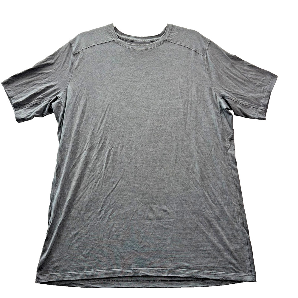 Arc’teryx Mens XL Merino Wool Blend T-Shirt Gray Short Sleeve Crew Neck Logo Tee