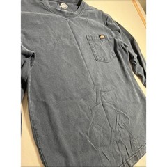 Dickies Navy Long-Sleeve Pocket Tee – Crewneck Work Shirt