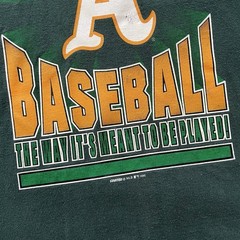 Vintage 90s Oakland Athletics Starter Tshirt Green Size XL MLB Made In USA