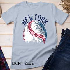 Vintage Downtown New York City Skyline Baseball Lover Gift Unisex T-shirt
