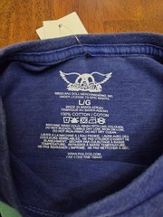 NWT Aerosmith Toxic Twins World Tour T-Shirt Royal Blue Skull Graphic Size Large