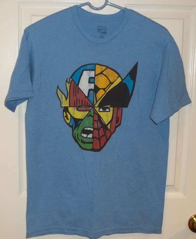Mens MARVEL~Collage T-Shirt~sz MEDIUM Tee Top Shirt~NEW Graphic