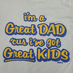 Vintage 80s Great Dad Shirt M/L 20×26 Blue Single-Stitch
