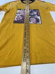 Vintage 70s Beatles M 38-40 Ringer T Healthknit T-shirt Yellow Stripes